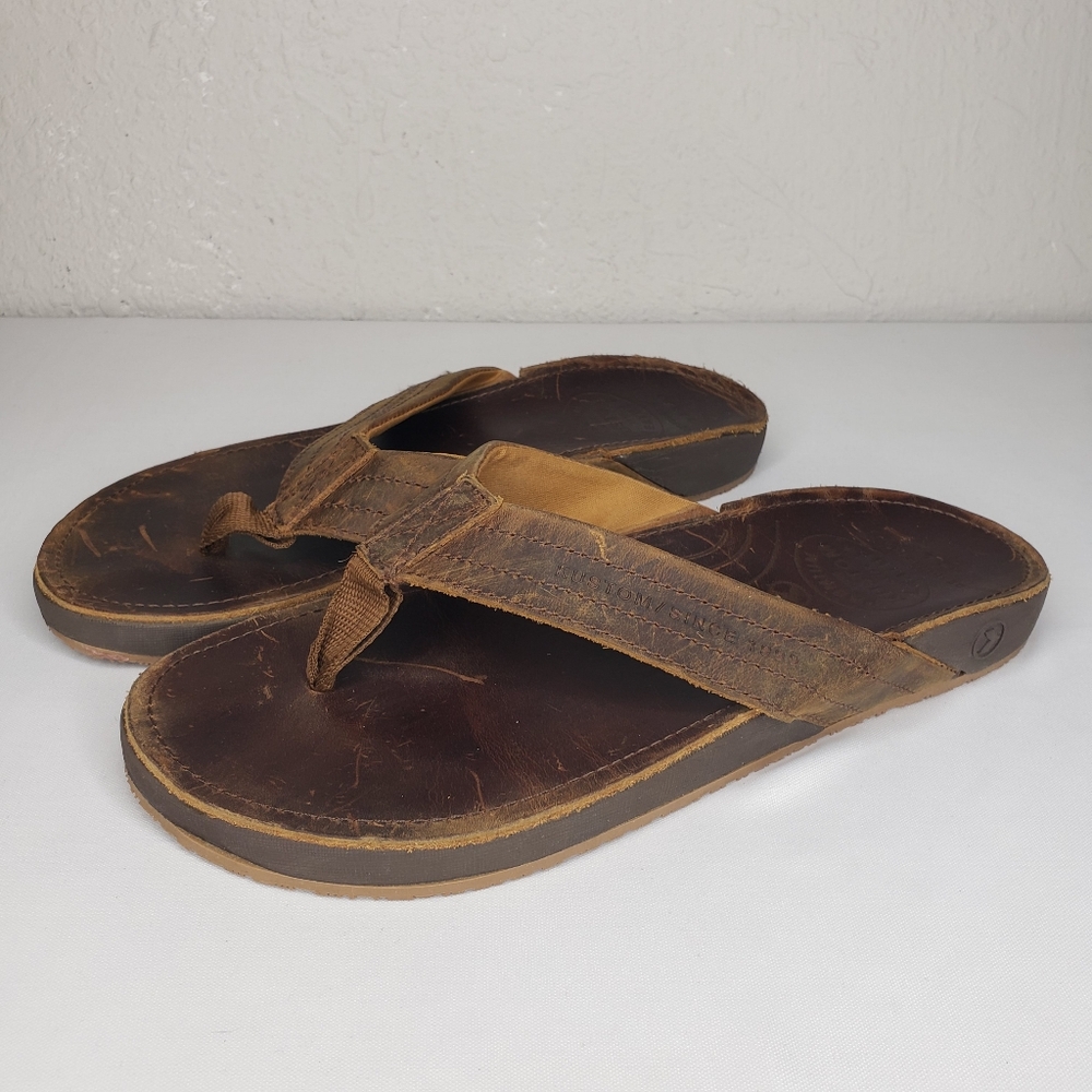 Kustom Men's Sizen9  Rustic Brown Leather Sandals Desiged in Australia